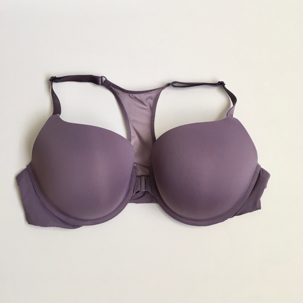 Victoria’s Secret 40C Front Clasp Racerback Purple Bra